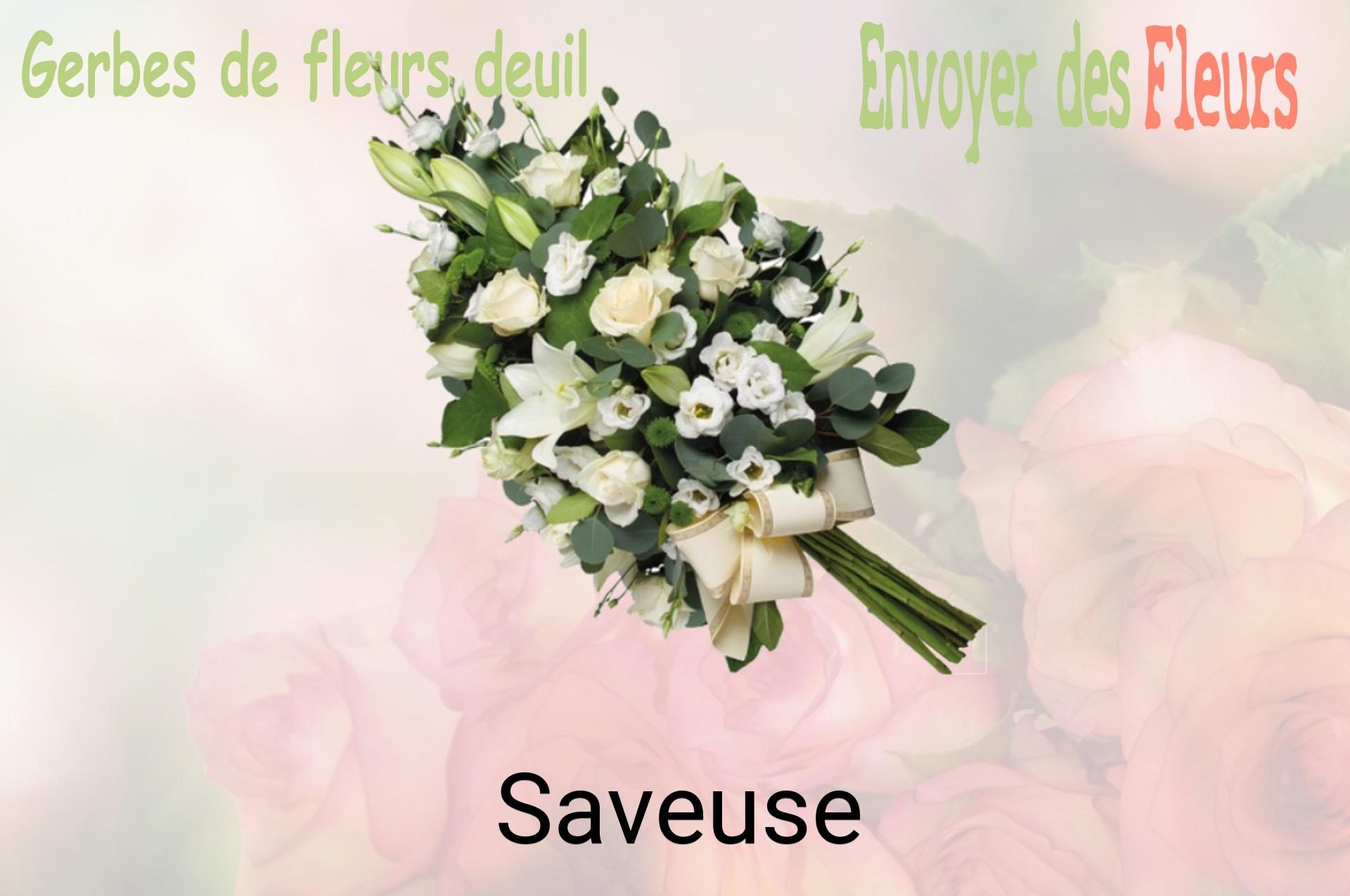 Gerbe de fleurs de deuil livrée à Saveuse